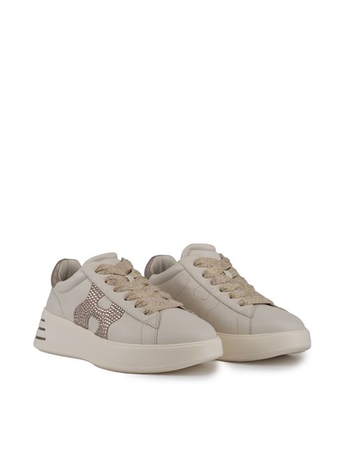 Sneakers Rebel in pelle con glitter HOGAN | HXW5640ES90 ESI0GC0